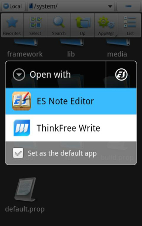 Chọn ứng dụng ES Note Editor 