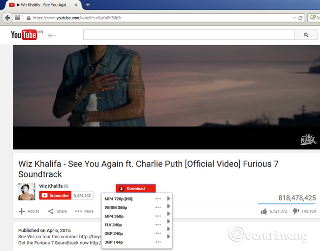 Download YouTube bằng Firefox Download YouTube video