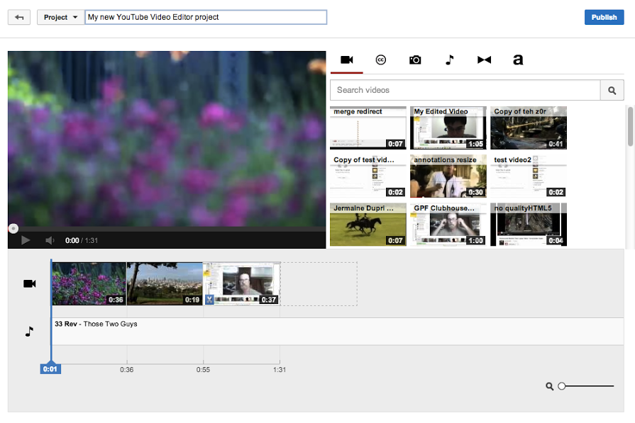 Sử dụng các công cụ này bạn có thể ghép nối nhiều video khác nhau để tạo một video mới