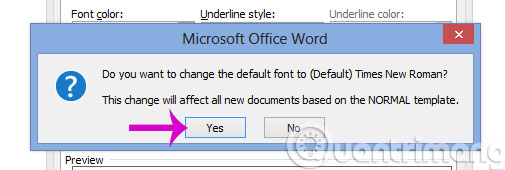 Hướng dẫn đặt Font chữ mặc định trong Microsoft Word - Ảnh minh hoạ 3