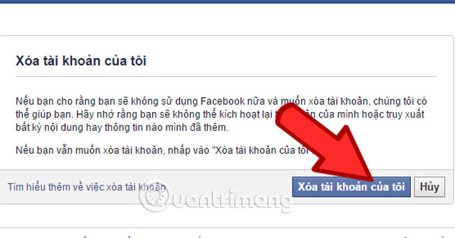 Cách xóa tài khoản Facebook vĩnh viễn