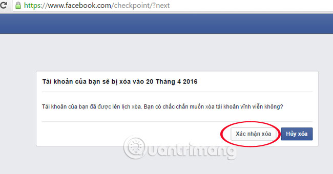 Cách xóa tài khoản Facebook vĩnh viễn