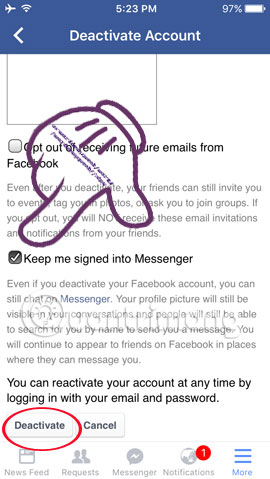 Vô hiệu hóa Facebook nhưng vẫn gửi Messenger - Ảnh minh hoạ 6