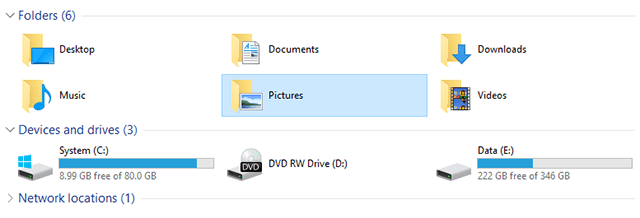 Ẩn một thư mục bất kỳ trong This PC