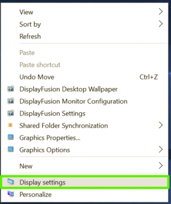 chọn Display Settings