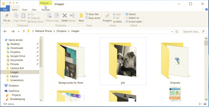 Thay đổi kích thước biểu tượng trên File Explorer