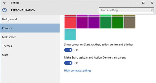 Tăng số lượng Taskbar Transparency
