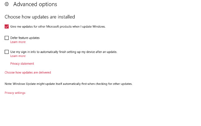 Choose how updates are delivered