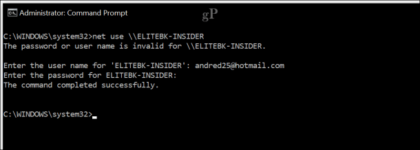 Truy cập tài nguyên mạng từ cmd