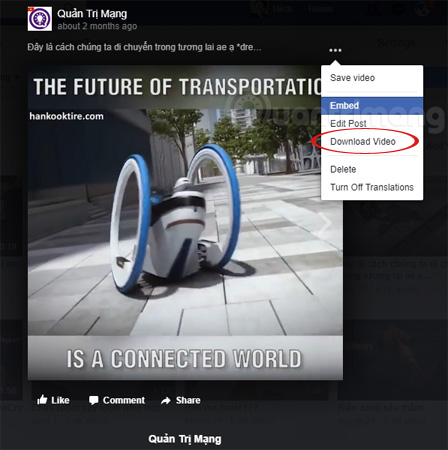 Tải video Facebook nhanh từ máy tính