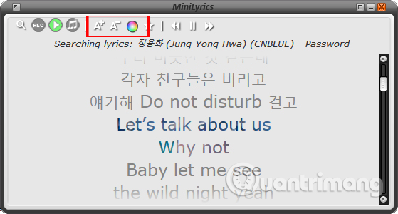 Cách tự tạo lời nhạc hát karaoke trên Windows MiniLyrics-karaoke-font