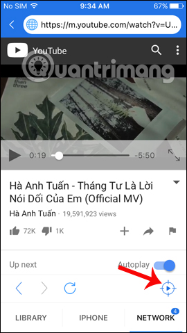 Nhấn nút tải video 