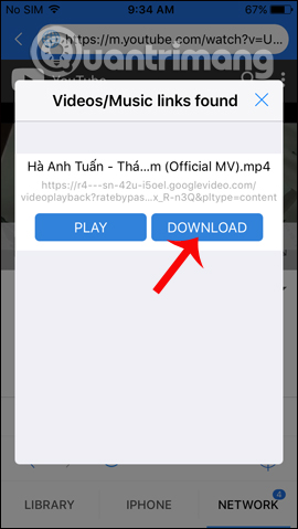 Nhấn nút Download