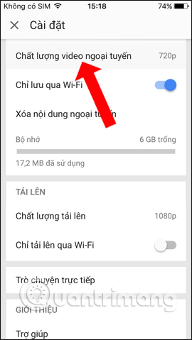 Chất lượng video ngoại tuyến