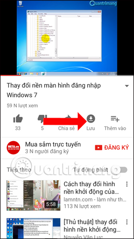 Lưu video Youtube 