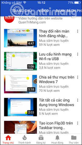 Tìm video Youtube