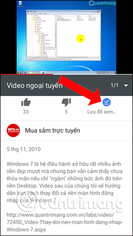 Xem video Youtube ngoại tuyến 
