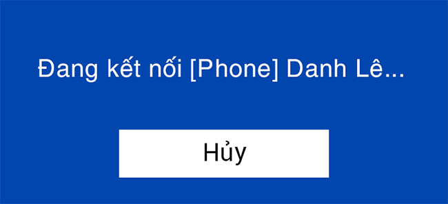 Đợi tivi tiến hành kết nối.