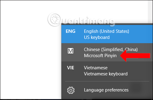 Đổi sang bàn phím khác