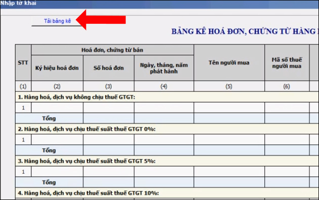 Tải bảng kê khai