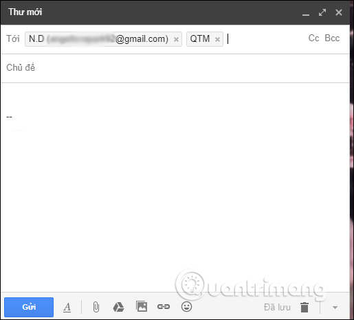 Gửi mail cho nhóm Gmail