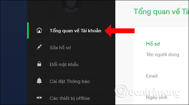 Tổng quan tài khoản Spotify