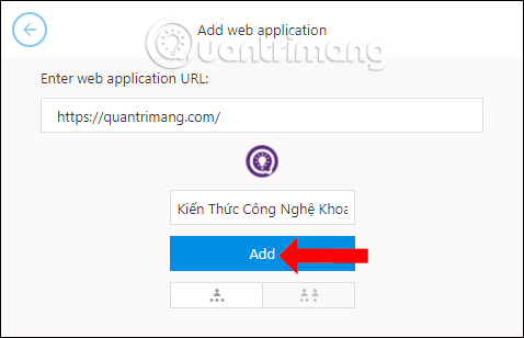 Nhập URL trang web