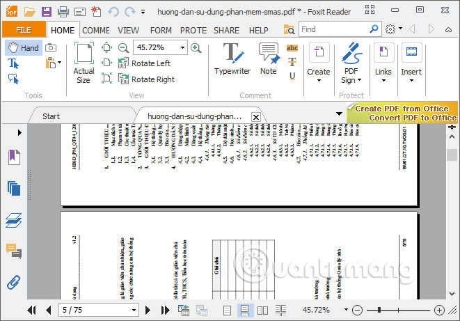 Cách xoay file PDF trên Foxit Reader