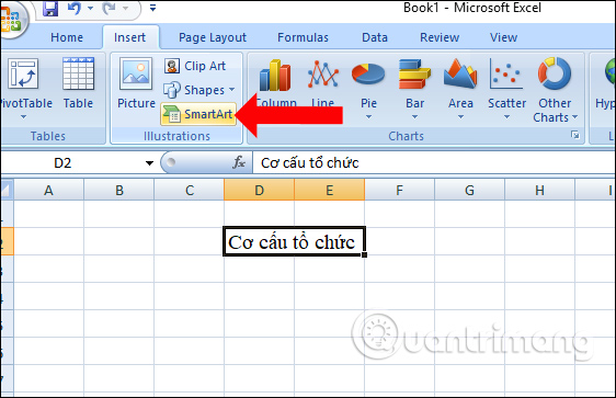 Cách tạo đồ họa SmartArt trên Excel