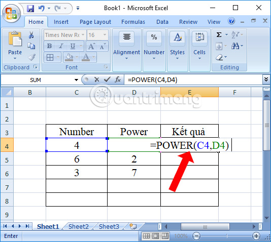 Cách dùng hàm Power trong Excel - Ảnh minh hoạ 2