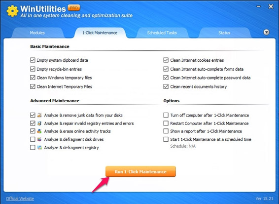  Click Maintenance