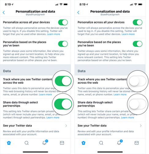 Cách chặn Twitter theo dõi và chia sẻ dữ liệu cá nhân trên iPhone, iPad, Android và PC - Ảnh minh hoạ 3