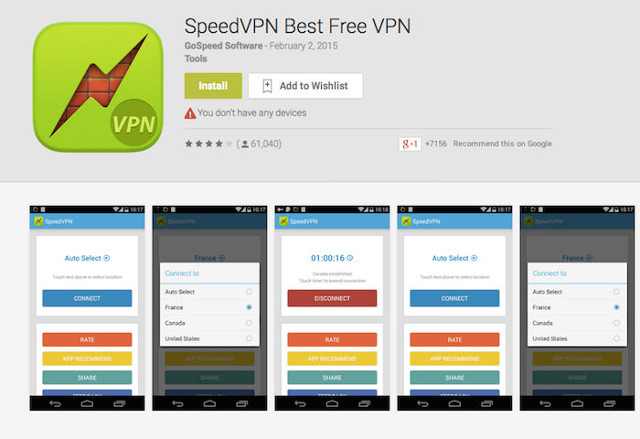 Ứng dụng Speed VPN
