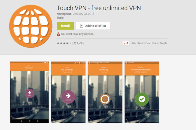 Ứng dụng Touch VPN