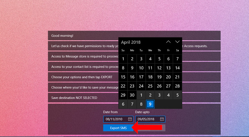 Nhấn Export file