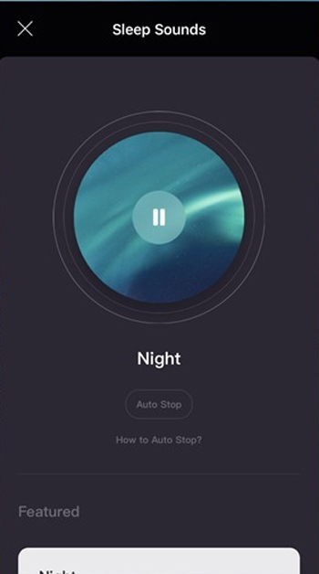 Ở chế độ Sleep người dùng có thể lựa chọn âm thanh và hình nền giúp bản thân thư giãn nhất