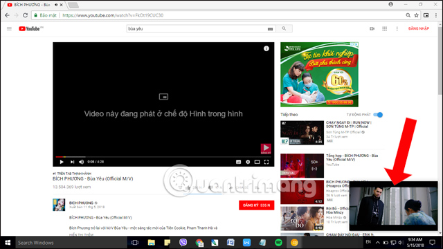 Cửa sổ video tách biệt