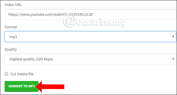 Convert video sang mp3