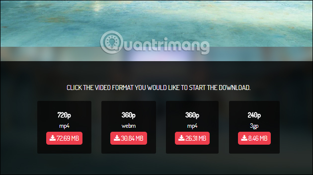 Chọn chất lượng video YouTube