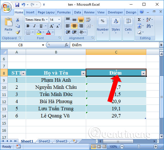 Cách sử dụng Advanced Filter lọc dữ liệu trên Excel - Ảnh minh hoạ 2
