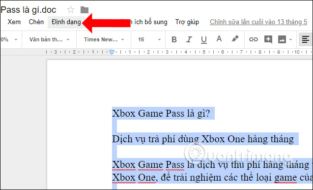 Cách đổi font chữ mặc định trên Google Docs