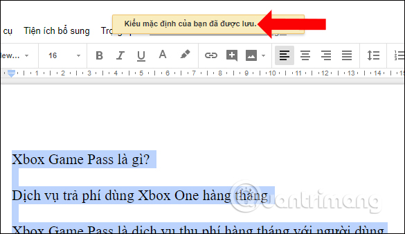 Cách đổi font chữ mặc định trên Google Docs - Ảnh minh hoạ 3