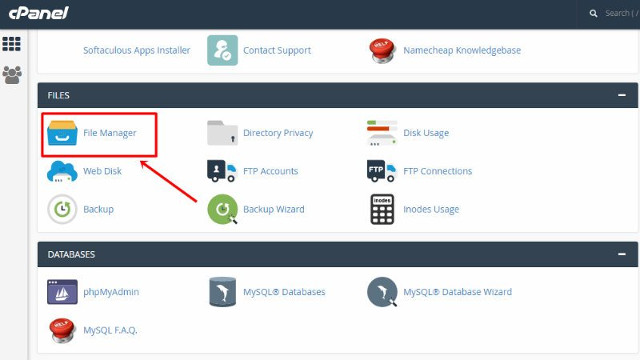 Click vào File Manager