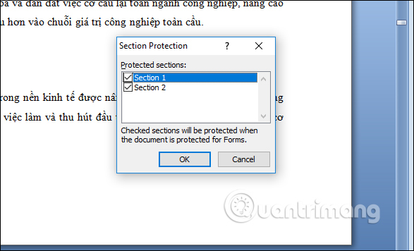 Cách khóa một vùng dữ liệu trên Word - Ảnh minh hoạ 5
