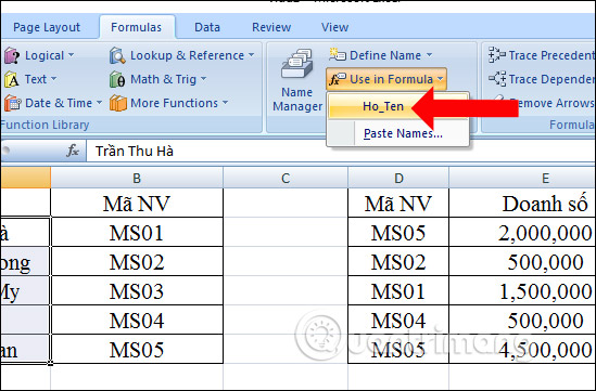 Cách đặt tên cho ô hoặc vùng dữ liệu Excel - Ảnh minh hoạ 3