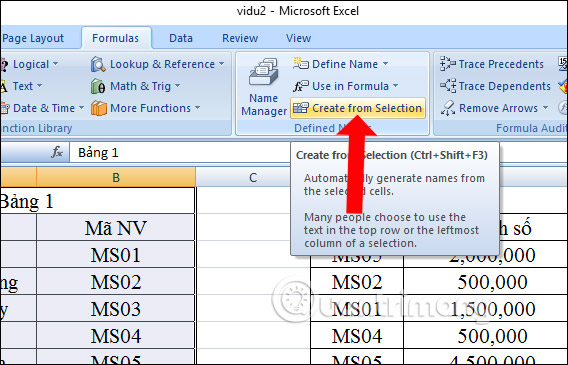 Cách đặt tên cho ô hoặc vùng dữ liệu Excel - Ảnh minh hoạ 4