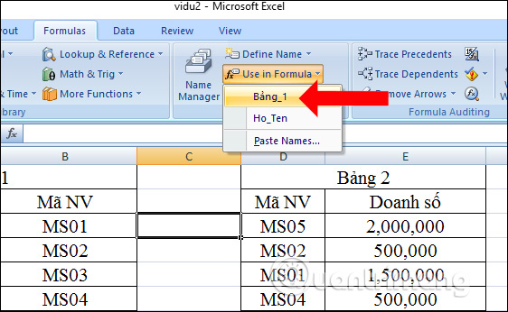 Cách đặt tên cho ô hoặc vùng dữ liệu Excel - Ảnh minh hoạ 6