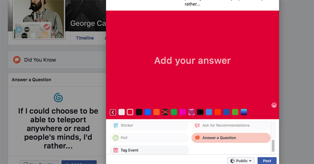 Cách tạo Trả lời câu hỏi trên Facebook