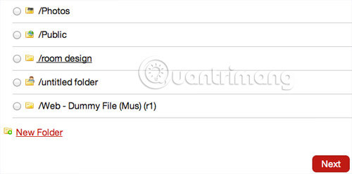Tạo New Folder