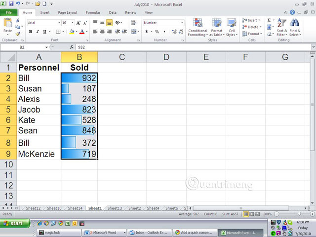 Cách tạo Progress bar bằng định dạng có điều kiện trong Excel 2013, 2010 và 2007 - Ảnh minh hoạ 10